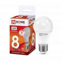 Лампа светодиодная LED-A60-VC 8Вт 230В Е27 6500К 720Лм IN HOME 4690612024042