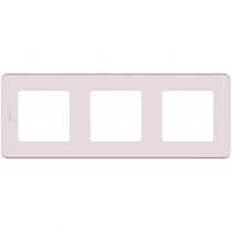 Рамка декоративная универсальная Legrand Inspiria, 3 поста, для горизонтальной или вертикальной установки, цвет "Розовый" 673954