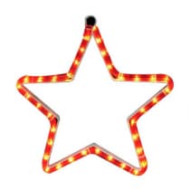 Световая фигура "Звезда" FERON LT005, от сети 230, сетевой шнур в комплекте, 24LED (красный), 3,6W, IP44 26703