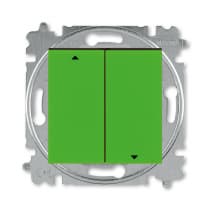Выключатель жалюзи 2-кл без фиксации ABB EPJ Levit зелёный / дымчатый чёрный 2CHH598845A6067