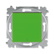 Выключатель 1-клавишный с подсветкой ABB EPJ Levit зелёный / дымчатый чёрный 2CHH590146A6067