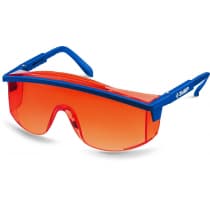 Защитные красные очки ЗУБР ПРОТОН линза увеличенного размера, открытого типа 110483