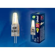 Лампа светодиодная Uniel LED JC 12 2W WW G4 CL UL-00000184
