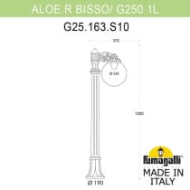 Садовый светильник-столбик FUMAGALLI ALOE`.R/G250 1L G25.163.S10.VZF1R