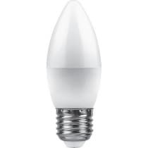 Лампа светодиодная FERON LB-570, C37 (свеча), 9W 230V E27 6400К (белый) 25938
