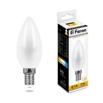 Лампа светодиодная филамент FERON LB-66, C35 (свеча), 7W 230V E14 2700К 25785