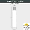 Садовый светильник-столбик FUMAGALLI CARLO DECO 800 DR3.575.000.LXU1L