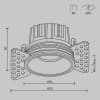 Точечный светильник Maytoni Round DL058-12W4K-TRS-BS