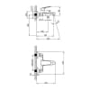 Смеситель для ванны Milardo Horizont (HORSB02M02)