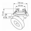 Встраиваемый светильник Arlight GD-MONA-BUILT-R100 12W 5000K IP40 025464