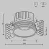 Точечный светильник Maytoni Round DL058-7W3K-TRS-BS